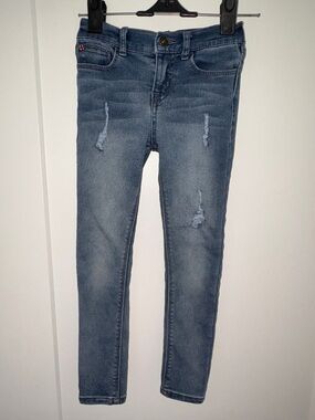 Hudson skinny jeans w/back waist elastic girl's 6 EUC